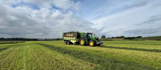 “Dé uitdaging met de huidige weersomstandigheden zit hem in het lagere drogestofgehalte van het gras."