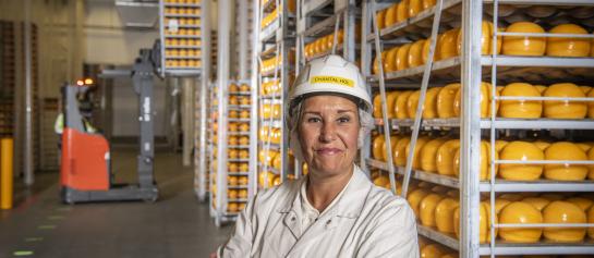Chantal in fabriek
