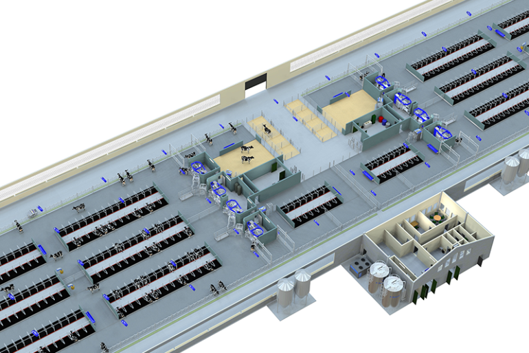 3D tekening DeLaval VMS