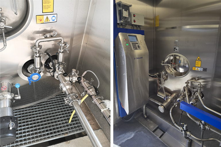 DeLaval koeltank met de SMI - Separate Melk Inlaat