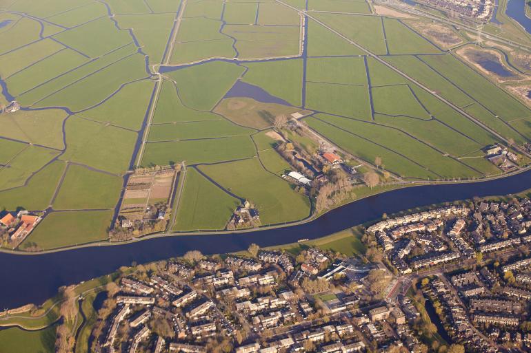Bovenaanzicht weiland