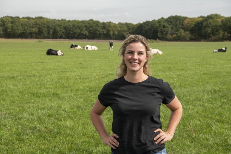Debbie in het weiland