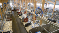 Bovenaanzicht VMS-stal op DeLaval's Hamra Farm in Zweden